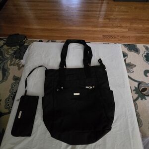 Baggalini Black Make Way Tote Bag